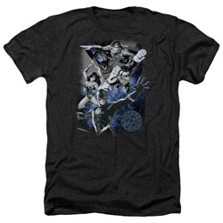 Justice League - Mens Galactic Attack Nebula Heather T-Shirt