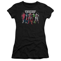 Justice League - The Big Five Juniors T-Shirt In Black