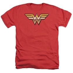 Justice League, The - Mens Golden T-Shirt In Red