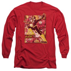 Justice League, The - Mens Flash Long Sleeve Shirt In Red