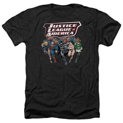 Justice League - Mens Charging Justice Heather T-Shirt