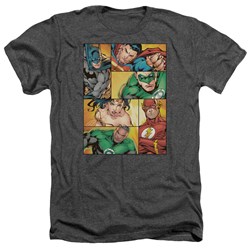 Justice League, The - Mens Hero Boxes T-Shirt In Charcoal