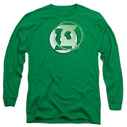 Justice League, The - Mens Gl Energy Logo Long Sleeve Shirt In Kelly Green