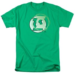 Justice League - Gl Energy Logo Adult T-Shirt In Kelly Green