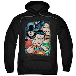 Justice League, The - Mens Up Close And Personal Hoodie