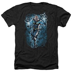 Justice League - Mens Black Lightning Bolts Heather T-Shirt