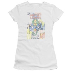 Justice League - Justice League #1 Cover Juniors T-Shirt In White