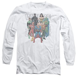 Justice League, The - Mens Classified #1 Cover Long Sleeve Shirt In White
