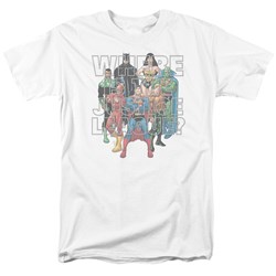 Justice League - Jla Classified #1 Cover Adult T-Shirt In White