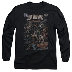 Justice League, The - Mens #1 Cover Long Sleeve Shirt In Black