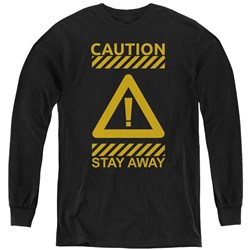 Trevco - Youth Caution Stay Away Long Sleeve T-Shirt