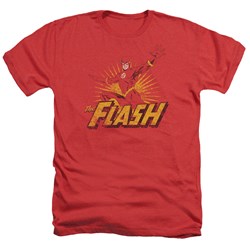 Justice League, The - Mens Flash Rough Distress T-Shirt In Red