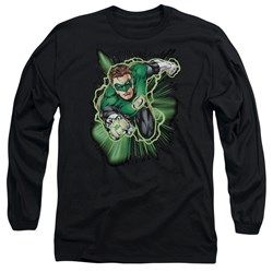 Justice League, The - Mens Green Lantern Energy Long Sleeve Shirt In Black