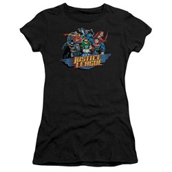 Justice League - Ready To Fight Juniors T-Shirt In Black