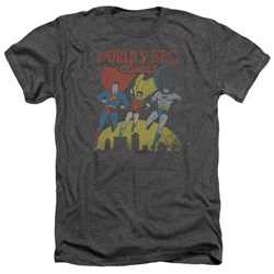 Justice League, The - Mens World'S Best T-Shirt In Charcoal
