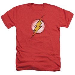 Justice League, The - Mens Destroyed Flash Logo T-Shirt In Red