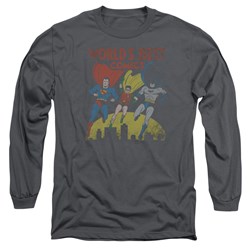 Justice League, The - Mens World'S Best Long Sleeve Shirt In Charcoal