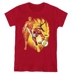 Jla - Womens Flash Collage T-Shirt