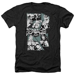 Justice League - Mens A Mighty League Heather T-Shirt