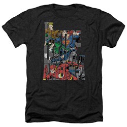 Justice League - Mens Lettered League Heather T-Shirt