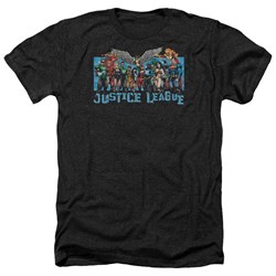 Justice League - Mens League Lineup Heather T-Shirt