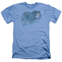 Justice League - Mens Watercolor Hair Heather T-Shirt