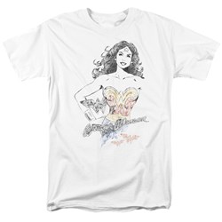 Justice League - Wonder Squiggles Adult T-Shirt In White