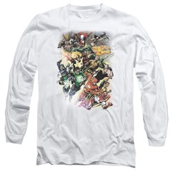 Justice League, The - Mens Brightest Day #0 Long Sleeve Shirt In White