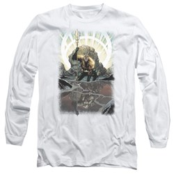 Justice League, The - Mens Brightest Day Aquaman Long Sleeve Shirt In White