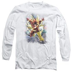 Justice League, The - Mens Brightest Day Flash Long Sleeve Shirt In White
