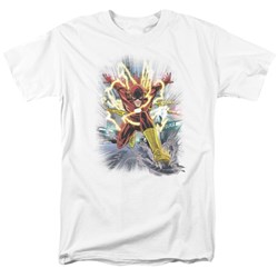 The Flash - Brightest Day Flash Adult T-Shirt In White