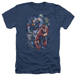 Justice League, The - Mens Storm Chasers T-Shirt In Navy