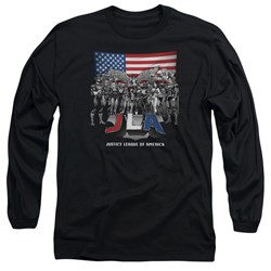 Justice League, The - Mens All American League Long Sleeve Shirt In Black