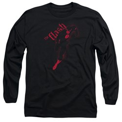 Justice League, The - Mens Flash Darkness Long Sleeve Shirt In Black