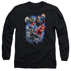 Justice League, The - Mens Storm Makers Long Sleeve Shirt In Black