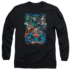 Justice League, The - Mens Justice Is Served Long Sleeve Shirt In Black