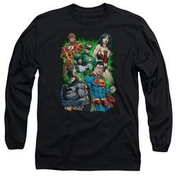 Justice League, The - Mens Will Power Long Sleeve Shirt In Black