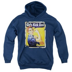 Trevco - Youth Girls Kick Ass Pullover Hoodie