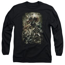 Justice League, The - Mens Aftermath Long Sleeve Shirt In Black