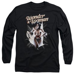 Justice League, The - Mens Ww Break Out Long Sleeve Shirt In Black