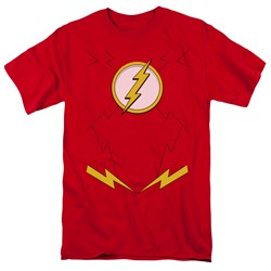 Justice League, The - Mens New Flash Costume T-Shirt In Red