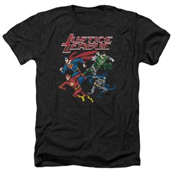 Justice League - Mens Pixel League Heather T-Shirt