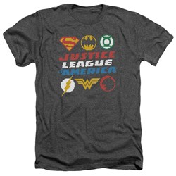 Justice League, The - Mens Pixel Logos T-Shirt