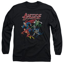 Justice League, The - Mens Pixel League Longsleeve T-Shirt