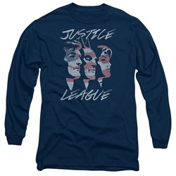 Justice League, The - Mens Justice For America Longsleeve T-Shirt