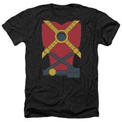 Justice League - Mens Red Robin Heather T-Shirt