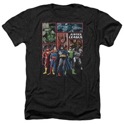 Justice League - Mens New Jla Panels Heather T-Shirt