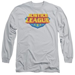 Justice League, The - Mens 8 Bit Logo Longsleeve T-Shirt