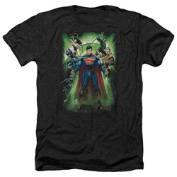Justice League - Mens Power Burst Heather T-Shirt