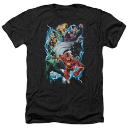 Justice League - Mens Electric Team Heather T-Shirt